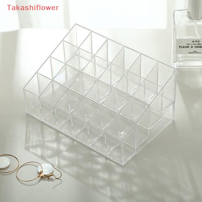 Khay Nhựa Acrylic Trong Suốt 16 / 24 Ngăn Đựng Son Môi Tiện Dụng