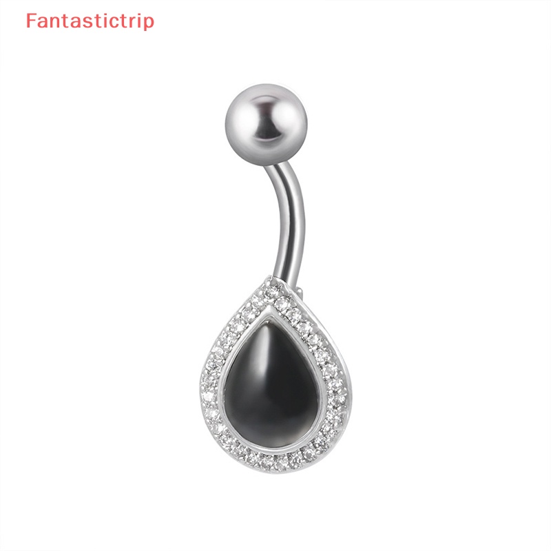 [Fantastictrip] Khuyên Rốn Đính Đá Pha Lê Hình Giọt Nước Thay Đổi Màu Sắc Thời Trang Quyến Rũ 2023 Cho Nữ