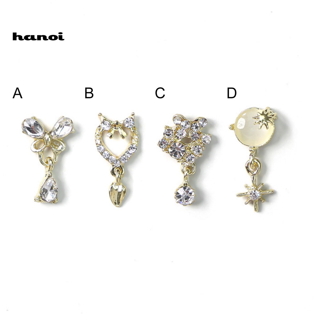 Set 5 Hộp Phụ Kiện Trang Trí Móng Tay Nghệ Thuật DIY