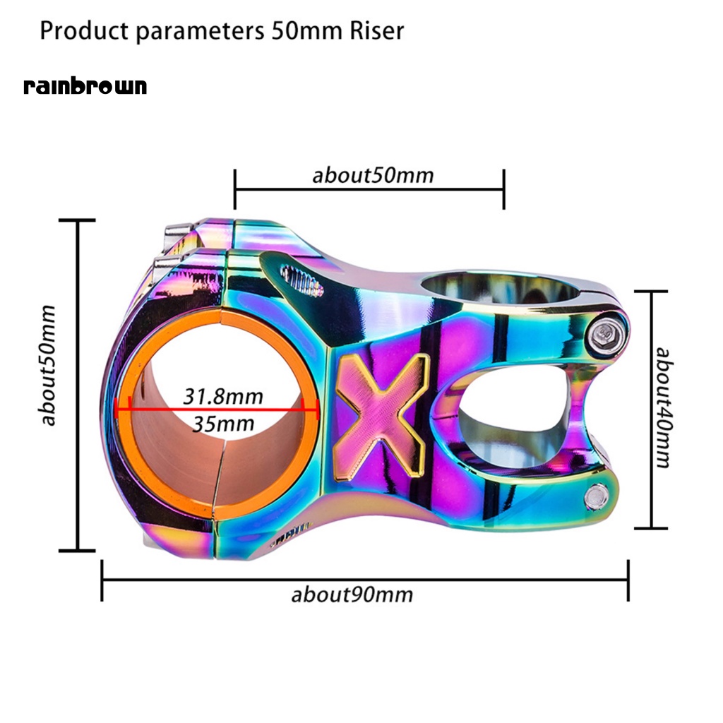 &lt; Rainbrown &gt; Tay Cầm Ngắn Không Phai Màu Chống Ăn Mòn Lắp Đặt Dễ Dàng Cho Xe Đạp Leo Núi