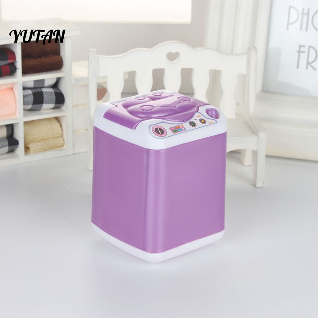 Yutan-doll Máy Giặt Đồ Chơi Mini Bằng Silicon Dễ Thương Lên Màu Nhanh Cho Nhà Búp Bê