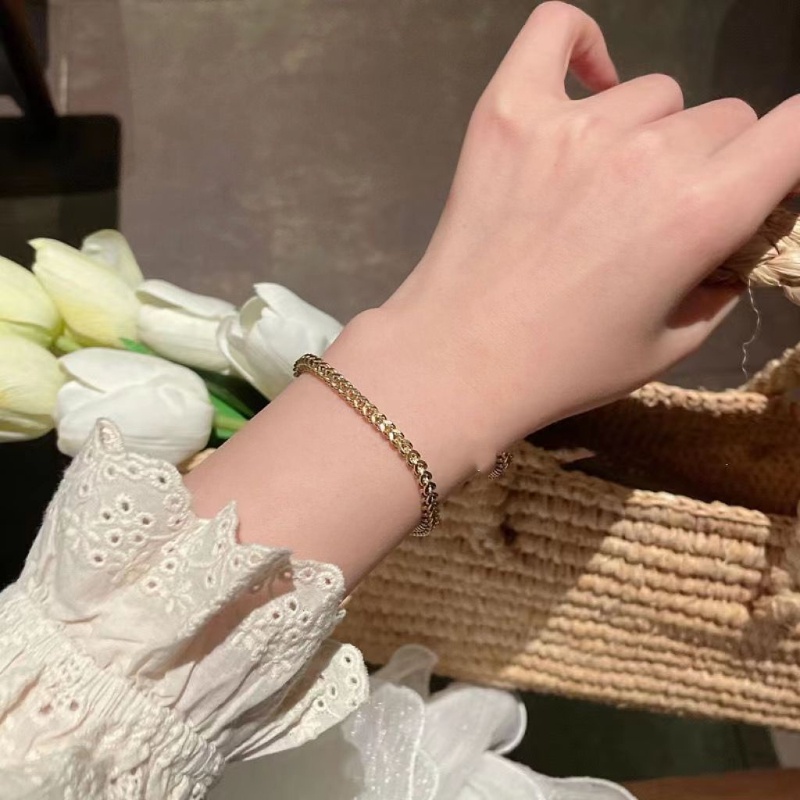 Vòng Tay Bện Dây Bằng Thép Titan Cao Cấp Thiết Kế Tua Rua Phong Cách mori Cao Cấp Màu Sắc Bằng Thép Không Gỉ