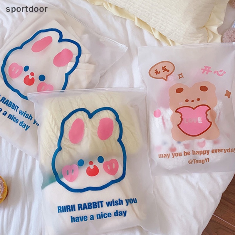 Bộ 5 Túi Nhựa Trong Suốt Đựng Quần Áo Gọn Gàng Cho Du Lịch