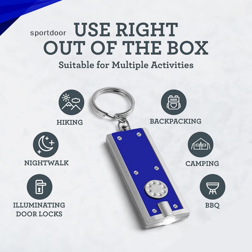 Móc Khóa Đèn Pin LED Mini Bỏ Túi Tiện Dụng