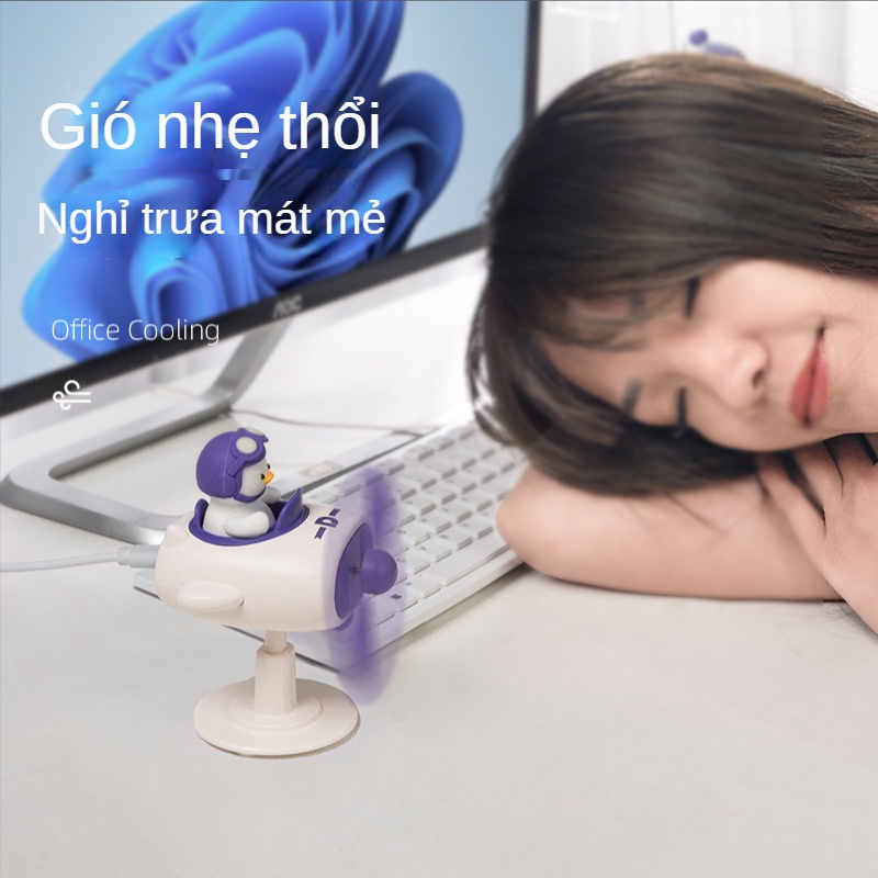 Quạt Mini Để Bàn Có 2 Kẹp Gắn Màn Hình Máy Tính Phong Cách Mới 2023