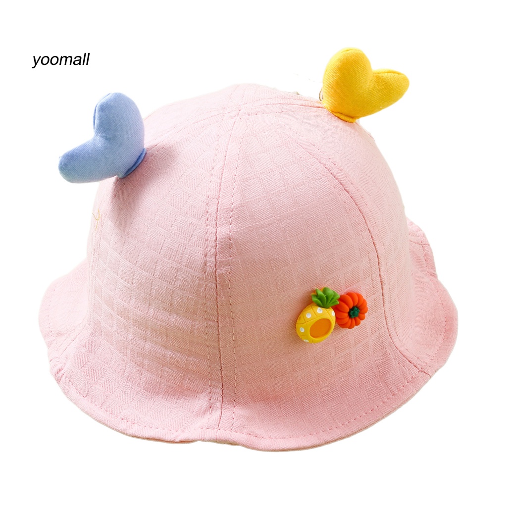 Mũ Tai Bèo Chống Nắng Thoáng Khí Hình Trái Tim Cho Bé Sơ Sinh