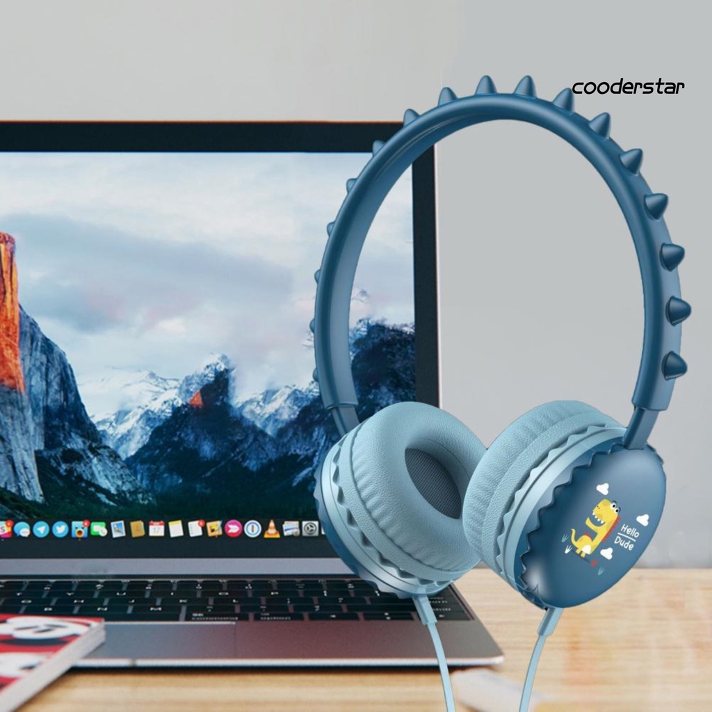 Tai Nghe Chụp Tai GY-18 Có Micro Hình Khủng Long Dễ Thương Cho Điện Thoại