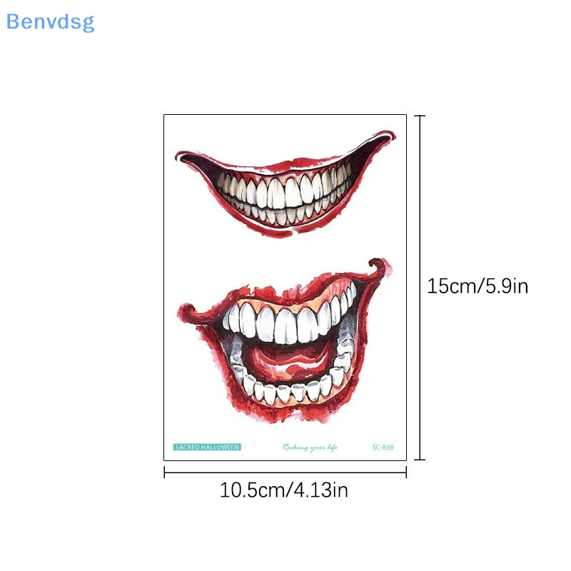 1 Tấm Hình Xăm Dán Tạm Thời Chống Nước Phong Cách Halloween Độc Đáo