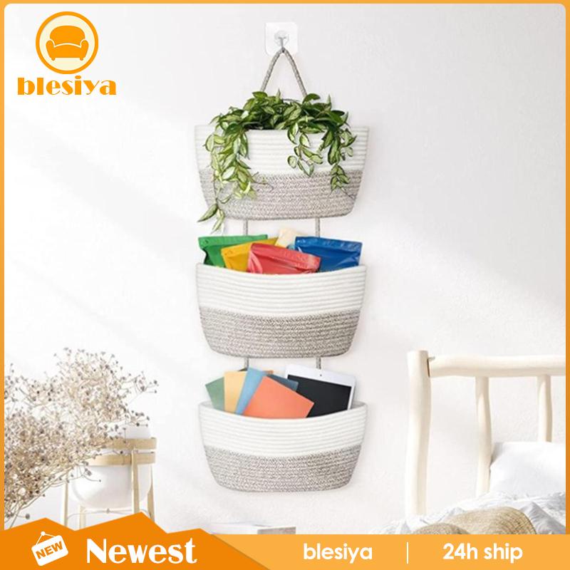 Giỏ Treo Đựng Đồ 3 Tầng Kích Thước Lớn Dùng Trong Nhà / Phòng Tắm / Để Bàn / Phòng Ngủ