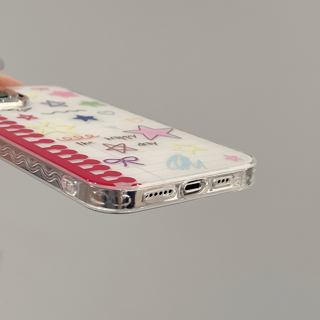 Ốp Điện Thoại TPU Silicon Mềm Chống Sốc Hai Mặt Hình Ngôi Sao Năm Cánh Cho iPhone 14 13 12 11 PRO MAX