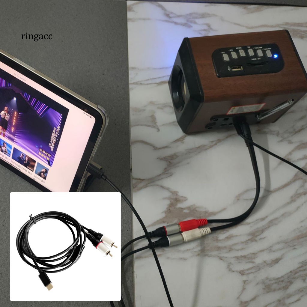 Dây Cáp Âm Thanh RGA Chuyển Đổi Cổng Type-C Sang 2RCA Chuyên Dụng