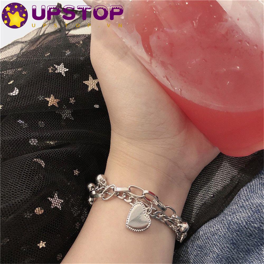 Upstopvn Vòng Tay Thép Titan Thiết Kế Hàn Quốc Cho Nữ