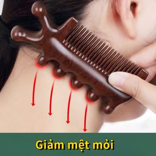 Lược Gỗ Đàn Hương Mát Xa Làm Dày Tóc