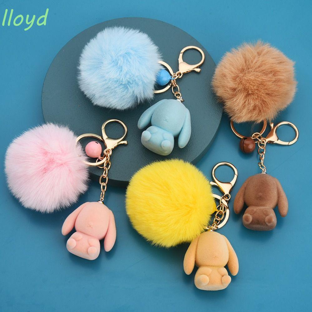 Thỏ Nhồi Bông Treo Móc Khóa Trang Trí Xe Hơi Dễ Thương