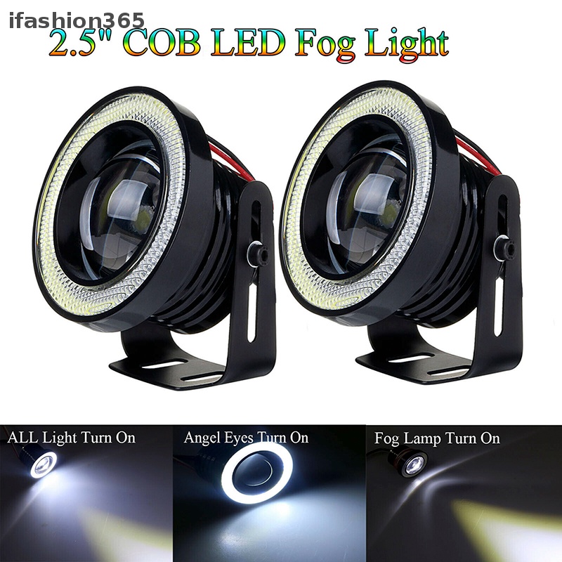 Đèn LED COB DRL ifashion365 2.5 '' 15W Ánh Sáng Trắng Chất Lượng Cao Cho Xe Hơi