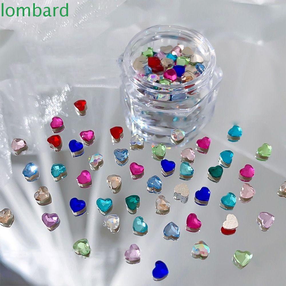 Phụ Kiện Trang Trí Móng Tay Nghệ Thuật Hình Vuông / Tròn / Trái Tim Nhiều Màu Charms