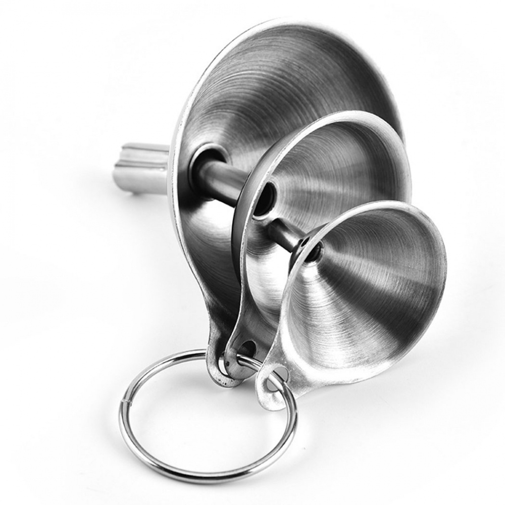 Set 3 Phễu Chiết Dung Dịch Bằng Thép Không Gỉ Tiện Lợi