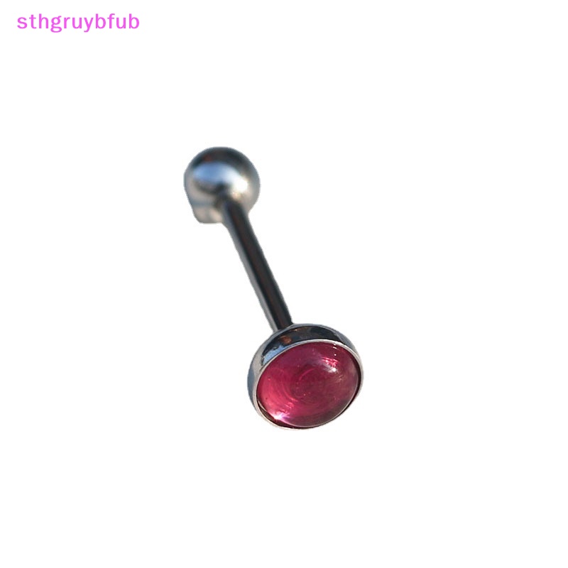 Khuyên Lưỡi Bằng Thép Titan Đính Đá Opal Thời Trang Cho Nữ