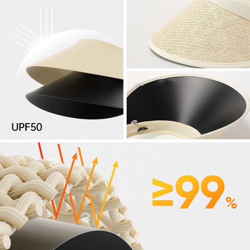 Ygt Mũ Lưỡi Trai Hở Chóp Chống Nắng Phong Cách Hàn Quốc Thời Trang Đi Biển Mùa Hè Cho Nữ