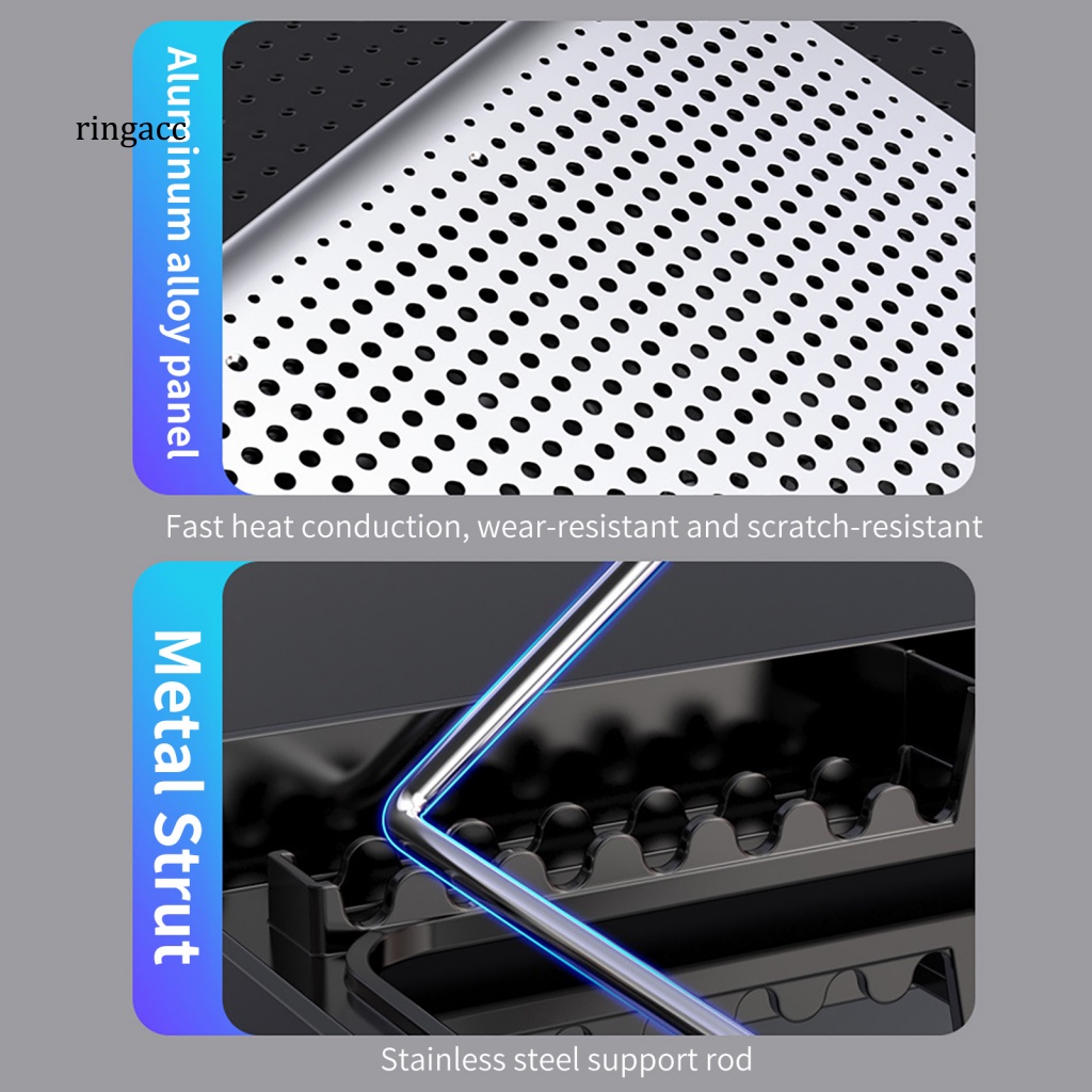 Quạt Tản Nhiệt RGA Hai Cổng USB Ít Tiếng Ồn Nhỏ Gọn Có Thể Điều Chỉnh Cho Máy Tính Xách Tay