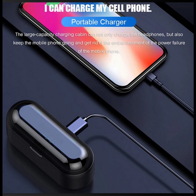 Tai Nghe Bluetooth 5.0 Không Dây Mini Zevaret F9 Tws Có Micro