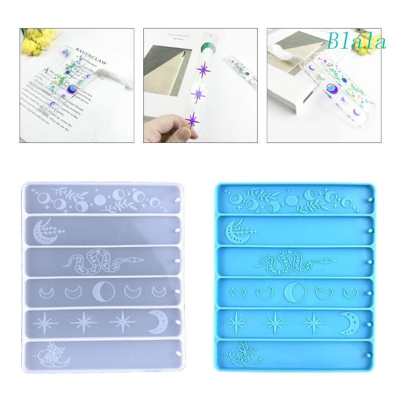 Khuôn Silicone Làm Thẻ Đánh Dấu Trang Sách DIY Có Lỗ Treo Tiện Lợi