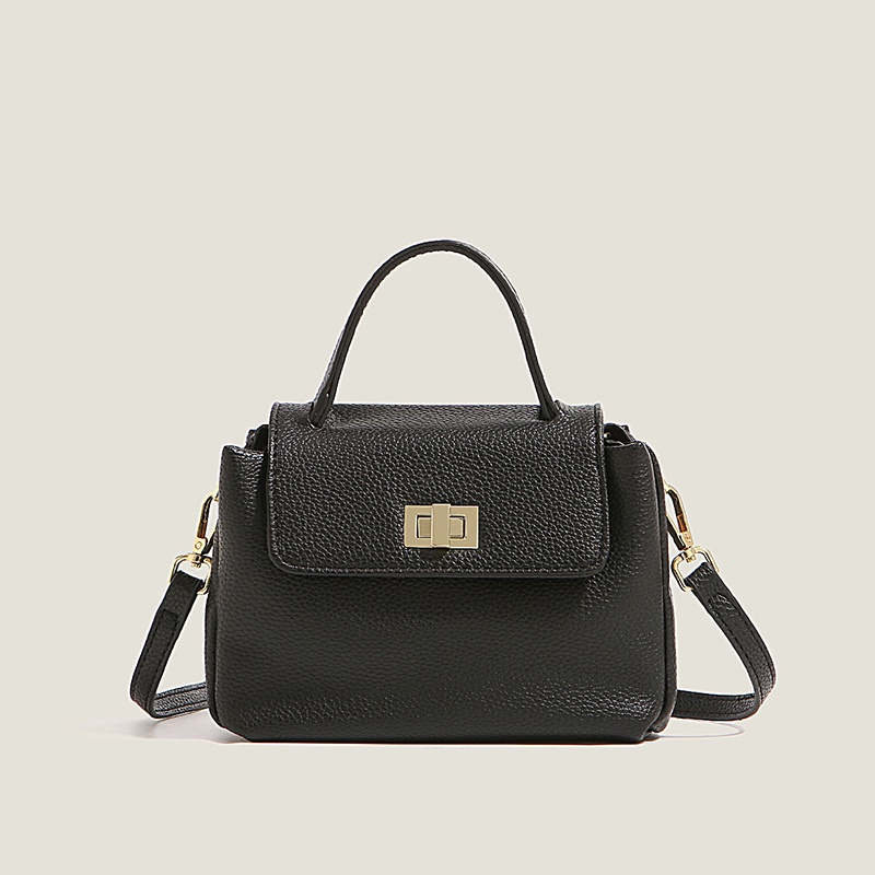 Túi Đeo Chéo Da Mềm Dáng Vuông Nhỏ Màu Trơn Họa Tiết Vỏ Quả Vải Thời Trang Cao Cấp Cho Nữ