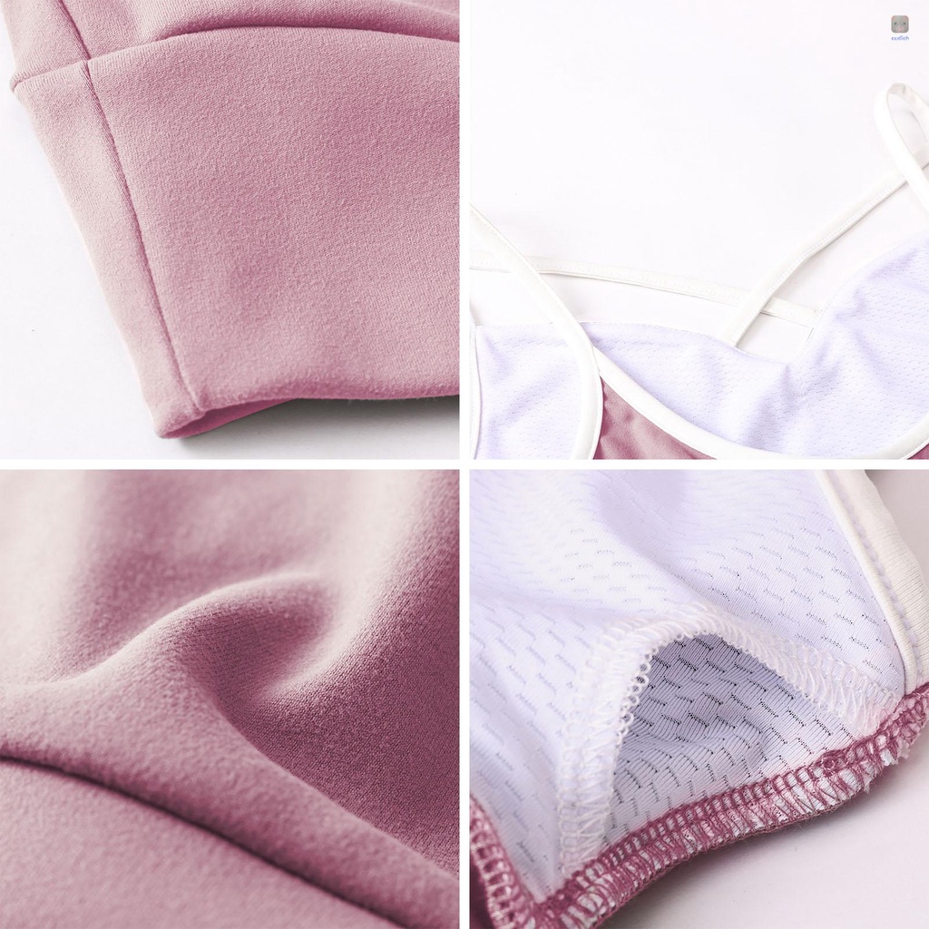 Áo Ngực Thể Thao Dây Chéo Lưng Có Mút Đệm Tháo Rời Được Tiện Lợi Dành Cho Nữ