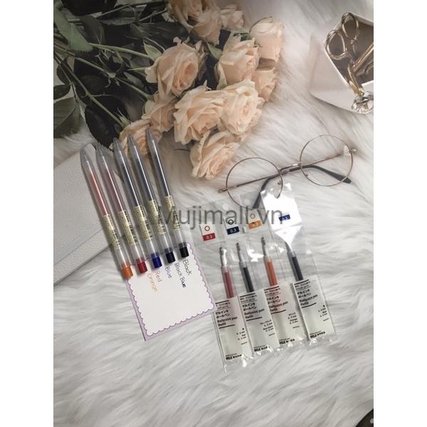 Bút Muji Gel nắp bấm 0.3mm Chính Hãng Muji
