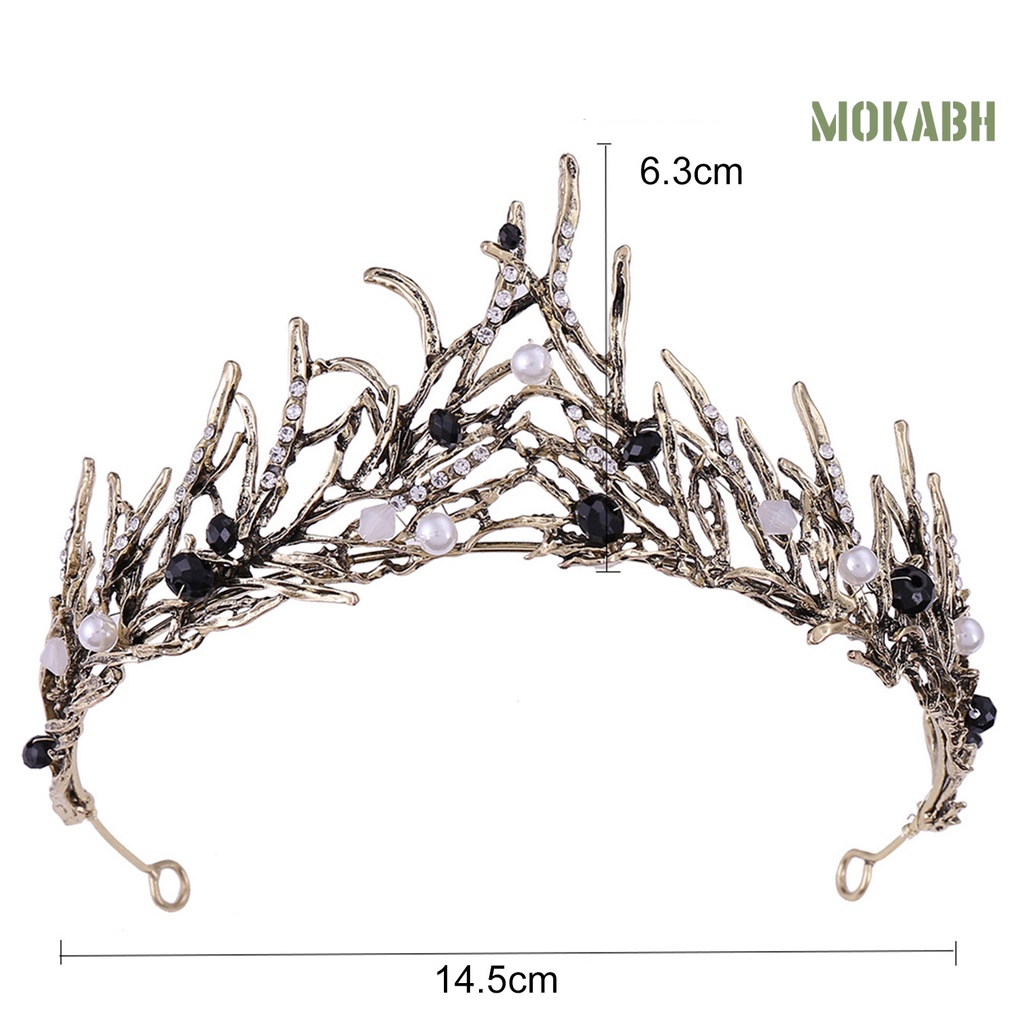 Vương Miện Cài Tóc Đính Đá Và Ngọc Trai Nhân Tạo Thời Trang