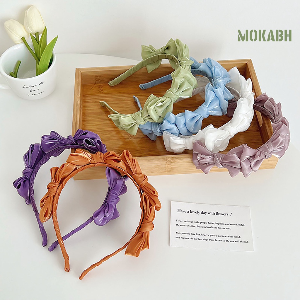 Băng Đô Cài Tóc Bằng Vải Mềm Co Giãn Chống Trượt Màu Trơn Dành Cho Nữ