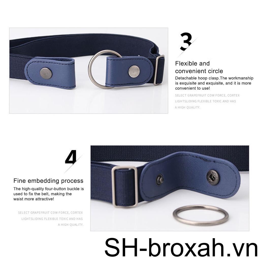 Thắt Lưng Co Giãn Mềm Mại Kiểu Dáng Đơn Giản Dễ Phối Đồ Cho Nam Nữ