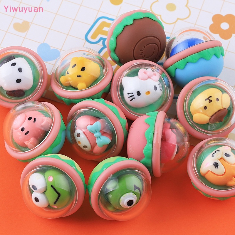 &lt; Yiwuyuan &gt; Kẹp Tóc Hình Hoạt Hình Gashapon Tumbler Có Keo Dán Trang Trí Điện Thoại / Kẹp Tóc Bằng Nhựa Resin Thủ Công DIY