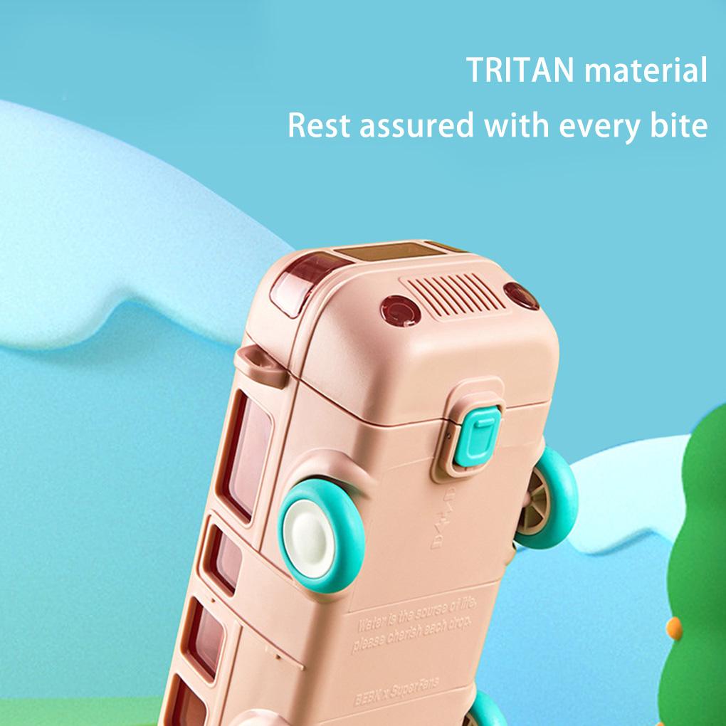 Bình Nước 500ml Có Ống Hút Và Dây Đeo Dễ Thương Cho Bé