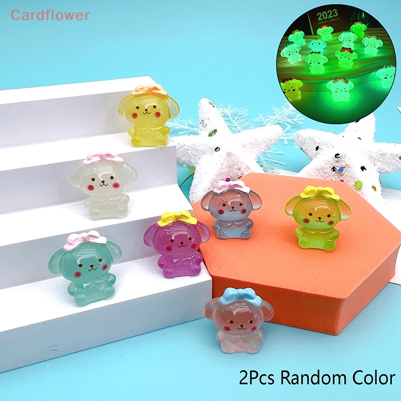 Bộ 2 Đồ trang trí Chú Chó Cinnamon Mini Dạ Quang Trang Trí Tiểu Cảnh Mới