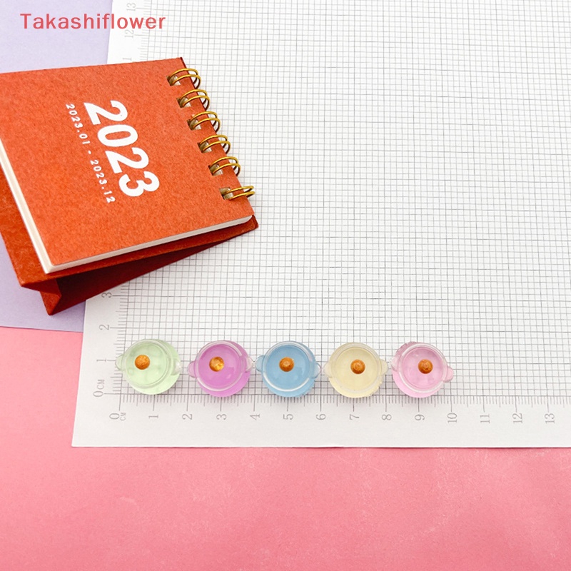 Set 2 Bình Sữa Mini Bằng Nhựa Resin Màu Sắc Dạ Quang Trang Trí Bảng Điều Khiển Xe Hơi