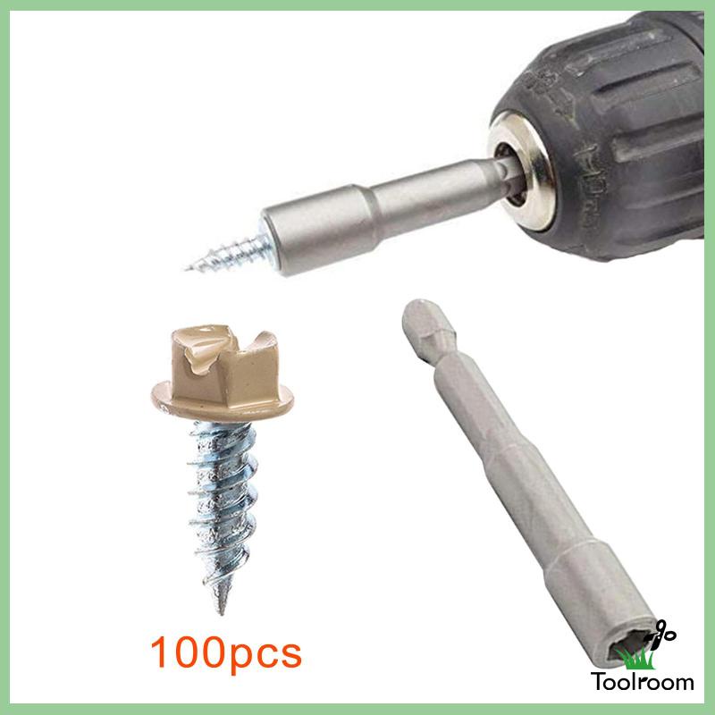 Bộ 100 Ốc Vít Kim Loại Dùng Làm Tấm Gỗ Chuyên Dụng