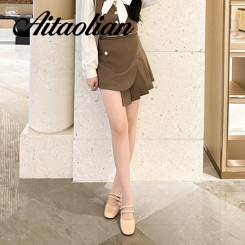 Xăng đan Cao Gót 4cm Da Mềm Mũi Tròn Thời Trang Cho Nữ