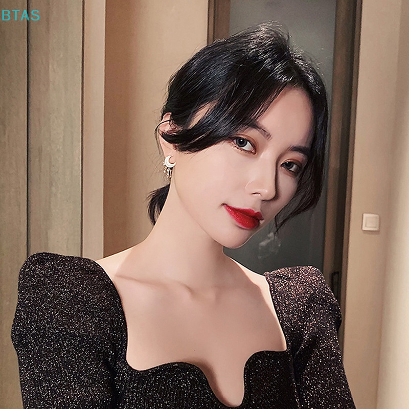 Bông Tai Mặt Trăng Đính Đá Thời Trang Mới 2022 Cho Nữ