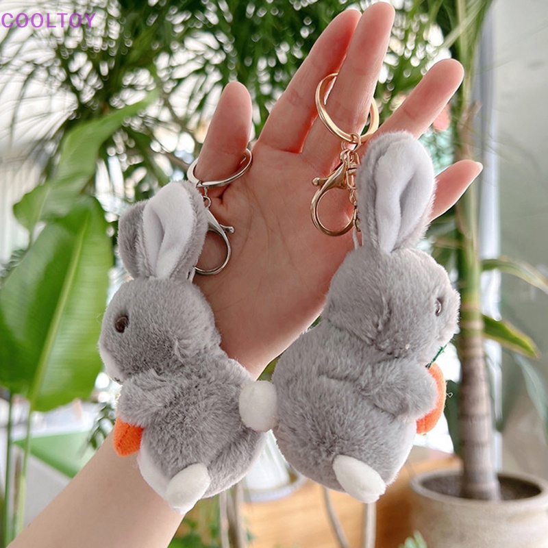 Móc Khóa Hình Thỏ Nhồi Bông Dễ Thương Sáng Tạo