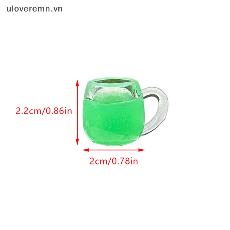 Bộ 5 Ly Rượu Mini Bằng Kính Dạ Quang Nhiều Màu Sắc Dùng Trang Trí Tiểu Cảnh