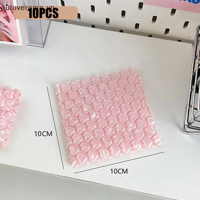 Uloveremn Set 10 Túi Bong Bóng Hình Trái Tim Kawaii Có Đệm Đóng Gói Hàng Cho Doanh Nhân