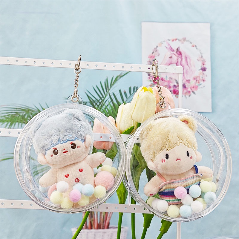 Túi Cotton Tròn 10CM 10CM Trong Suốt Đựng Búp Bê Nhồi Bông Đi Bộ Cho Bé