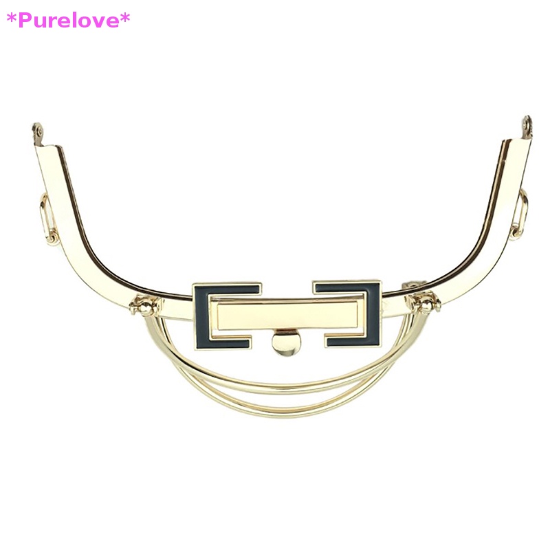 Khóa Túi Xách Hình Vuông 20.5CM Màu Vàng Đen DIY Mới