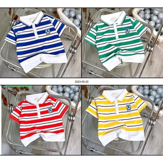 Áo polo bé trai,áo thun cổ trụ-size 2/9