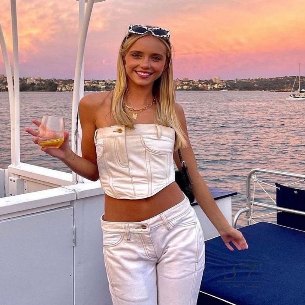 Áo Croptop Không Tay Màu Sắc Trơn Phong Cách Đường Phố CY03