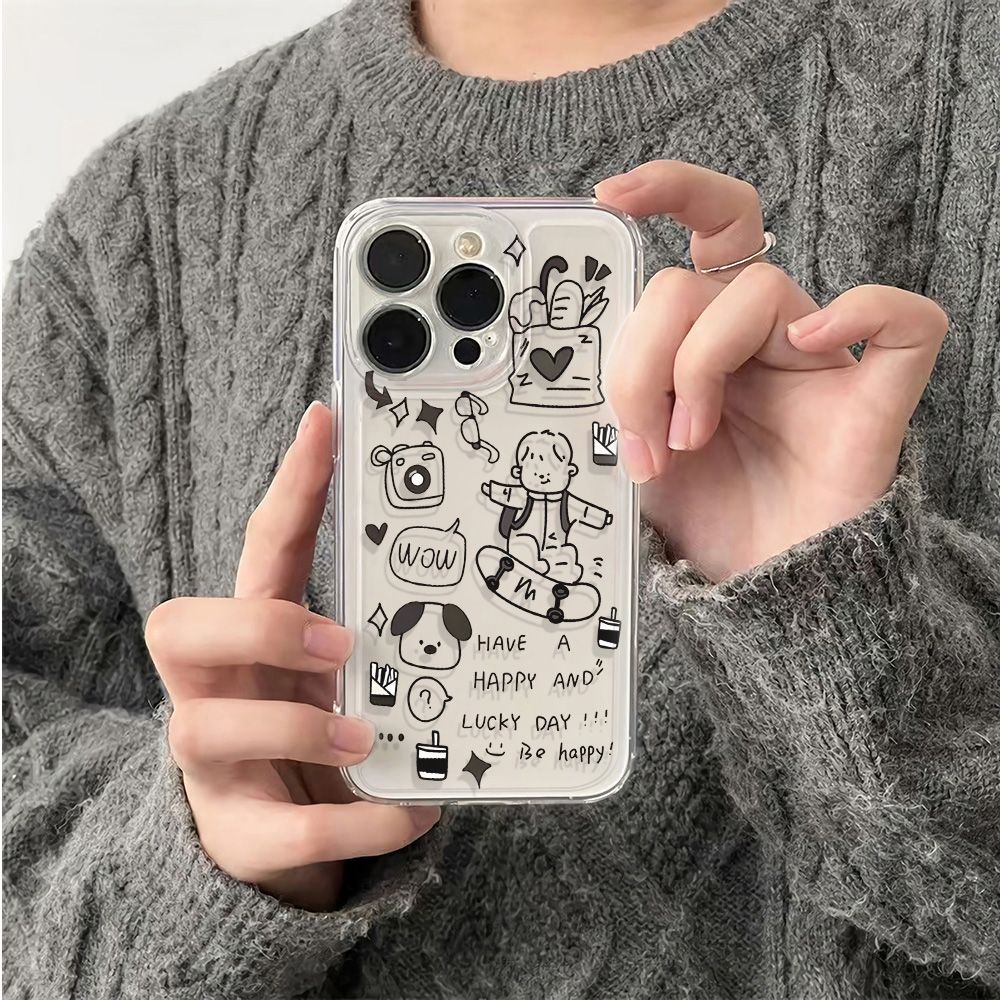 ✅Ốp Điện Thoại Mềm Chống Sốc In Hình Ván Trượt Đơn Giản Cho Apple Iphone 11 max 136 Iphone 1214 Pro Plus 78 RMTJ