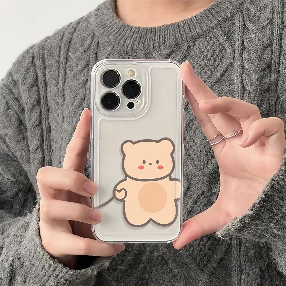 ✅Ốp Điện Thoại Dẻo Họa Tiết Chú Gấu Dễ Thương Chống Sốc Cho Iphone12 max11 13 6In7814Proiphone12