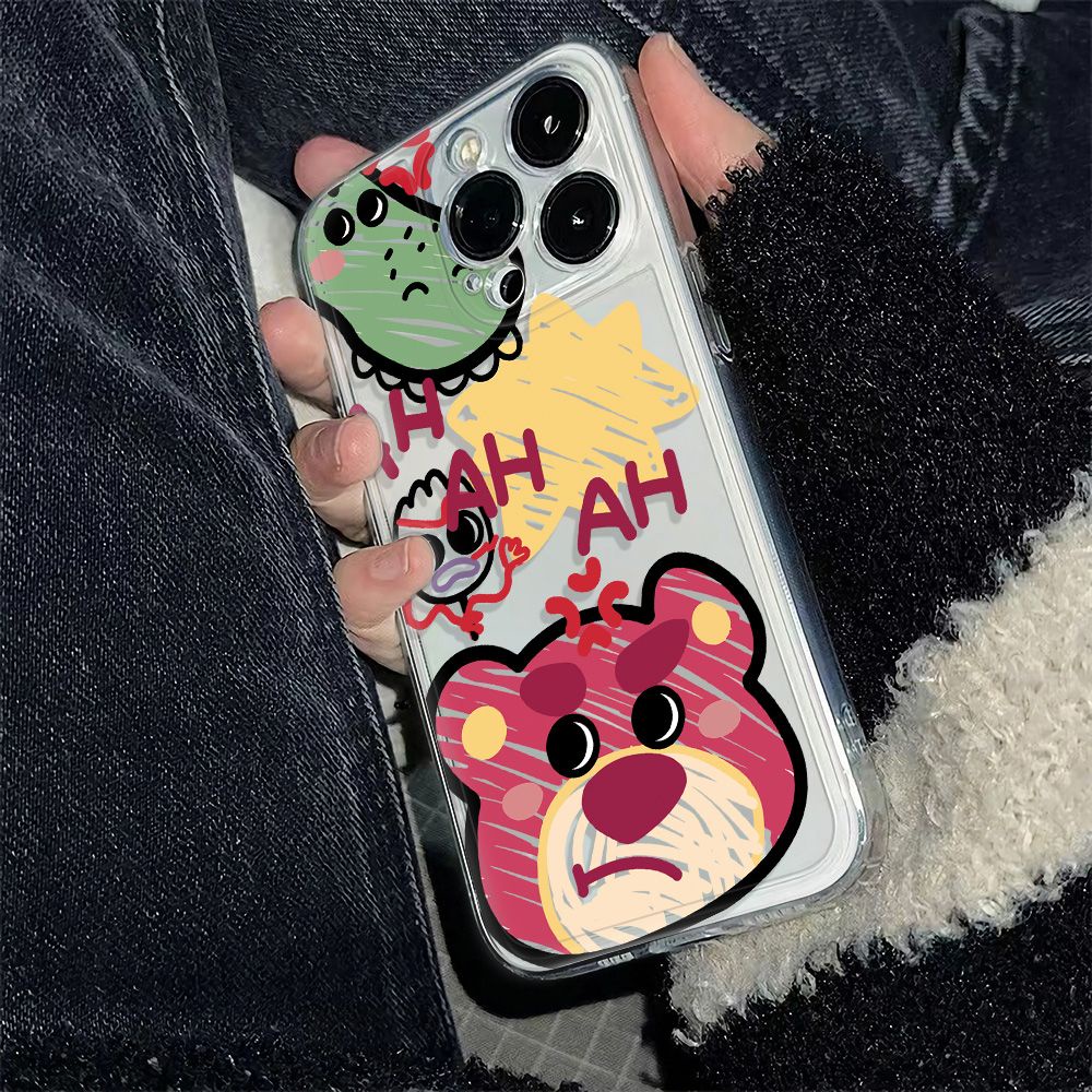 ✅Ốp Điện Thoại Mềm Chống Sốc In Hình Gấu Và Dâu Tây Xinh Xắn Cho iPhone 6S Plus 7814121113Ốp Điện Thoại Đơn Giản Cho max M8XL