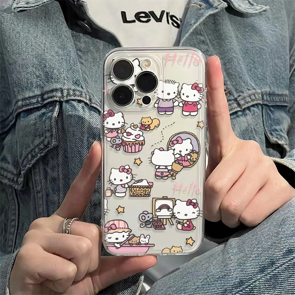 ✅Ốp Điện Thoại Mềm Chống Sốc Hình Hello Kitty Cho Iphone 6Iniphone12Plus max13 11 Apple 14pro 78 EVRH